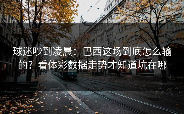 球迷吵到凌晨：巴西这场到底怎么输的？看体彩数据走势才知道坑在哪