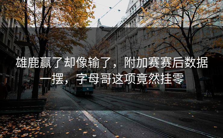 雄鹿赢了却像输了，附加赛赛后数据一摆，字母哥这项竟然挂零