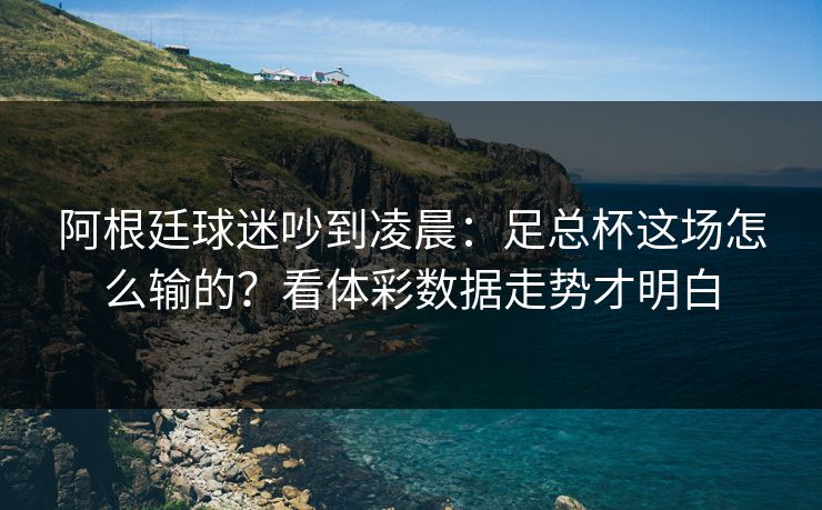 阿根廷球迷吵到凌晨：足总杯这场怎么输的？看体彩数据走势才明白